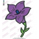 Purple Flower Embroidery Design